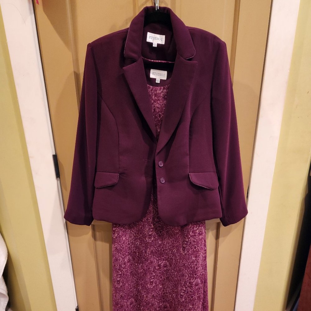 Studio I Sleeveless Maxi Dress with Blazer